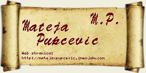 Mateja Pupčević vizit kartica
